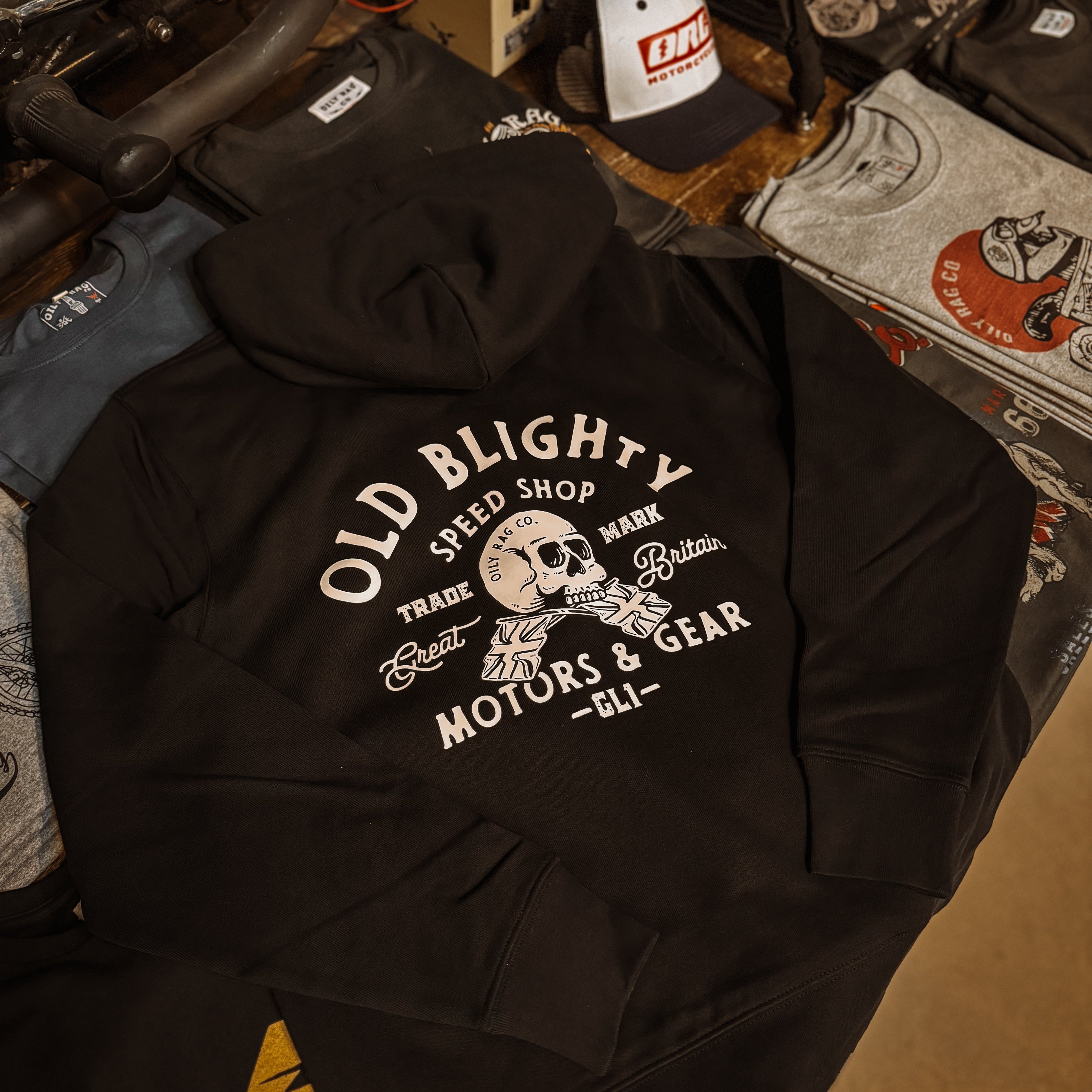 Old Blighty Pullover Hoodie - Black