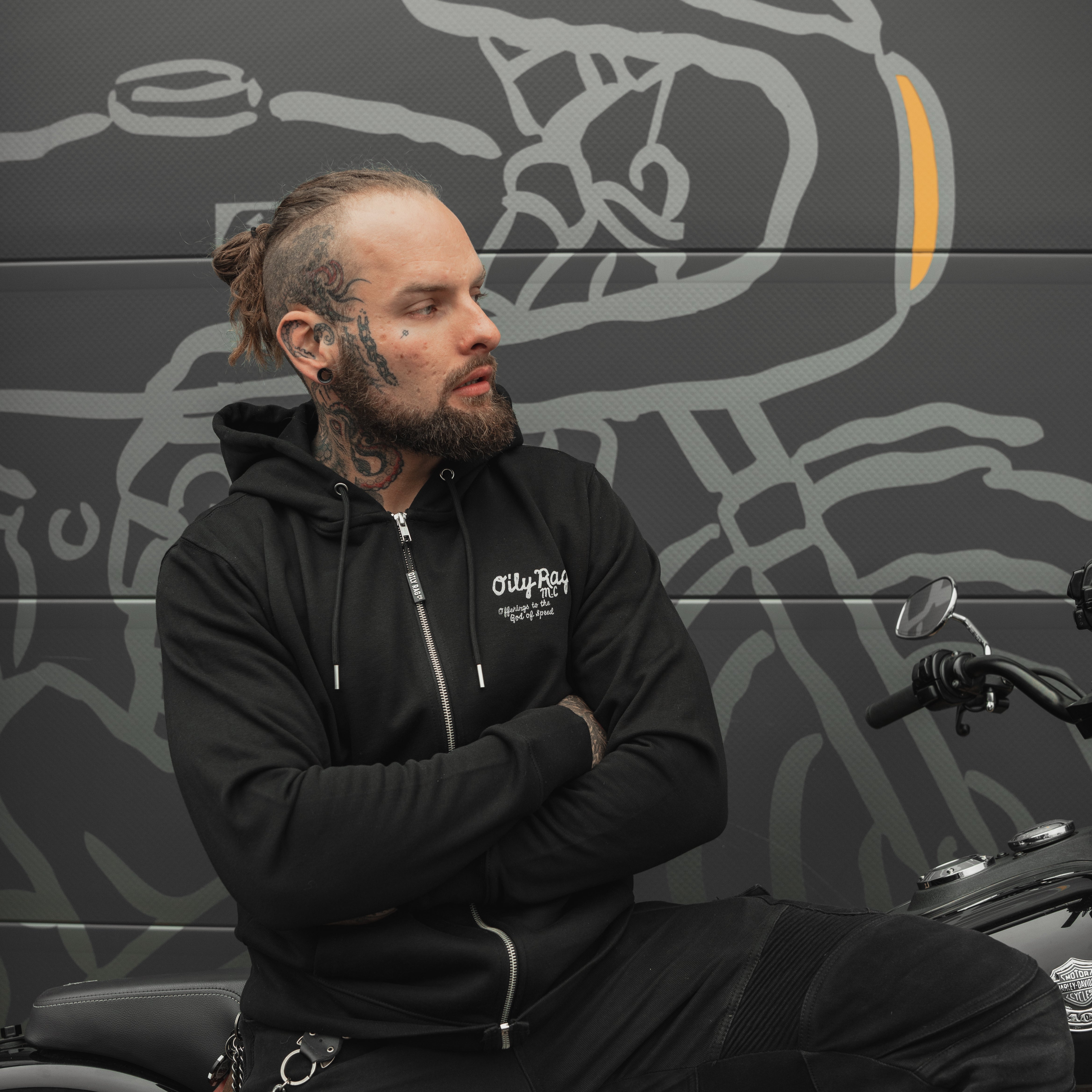 The Collection Zip Up Hoodie - Black