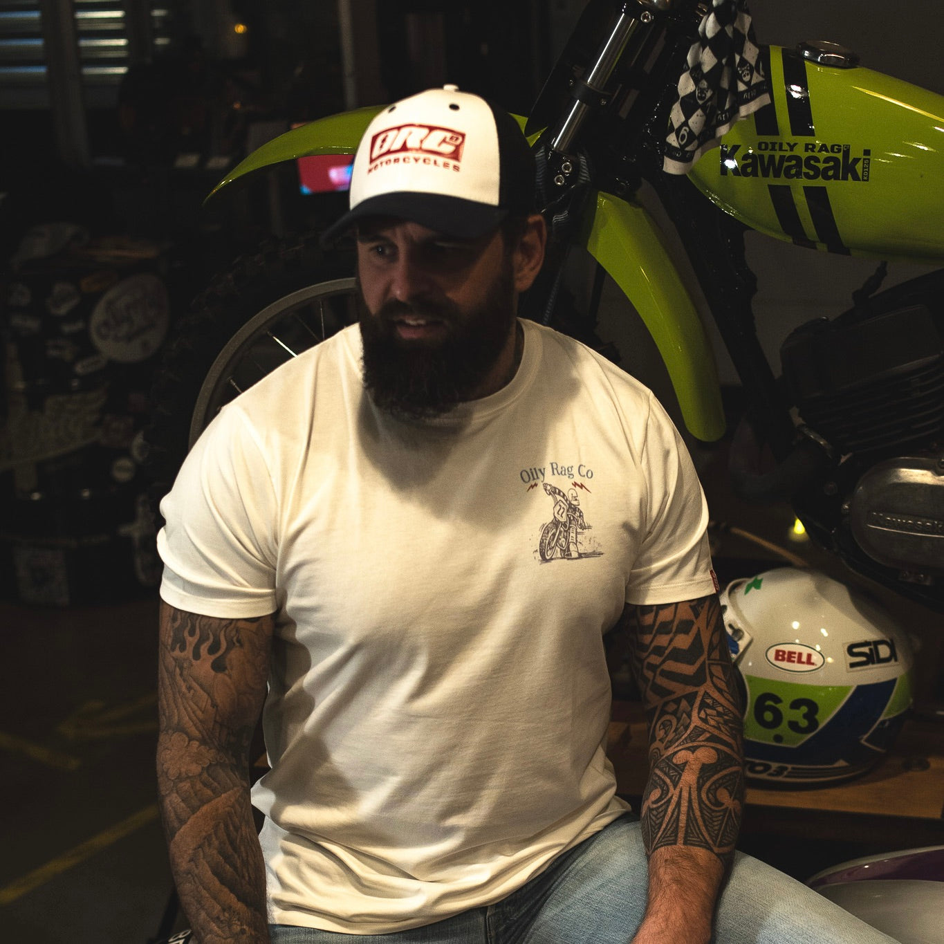 Cotswold Speedway Flat Track T-shirt - Back Print - Urban Style collection - Off White