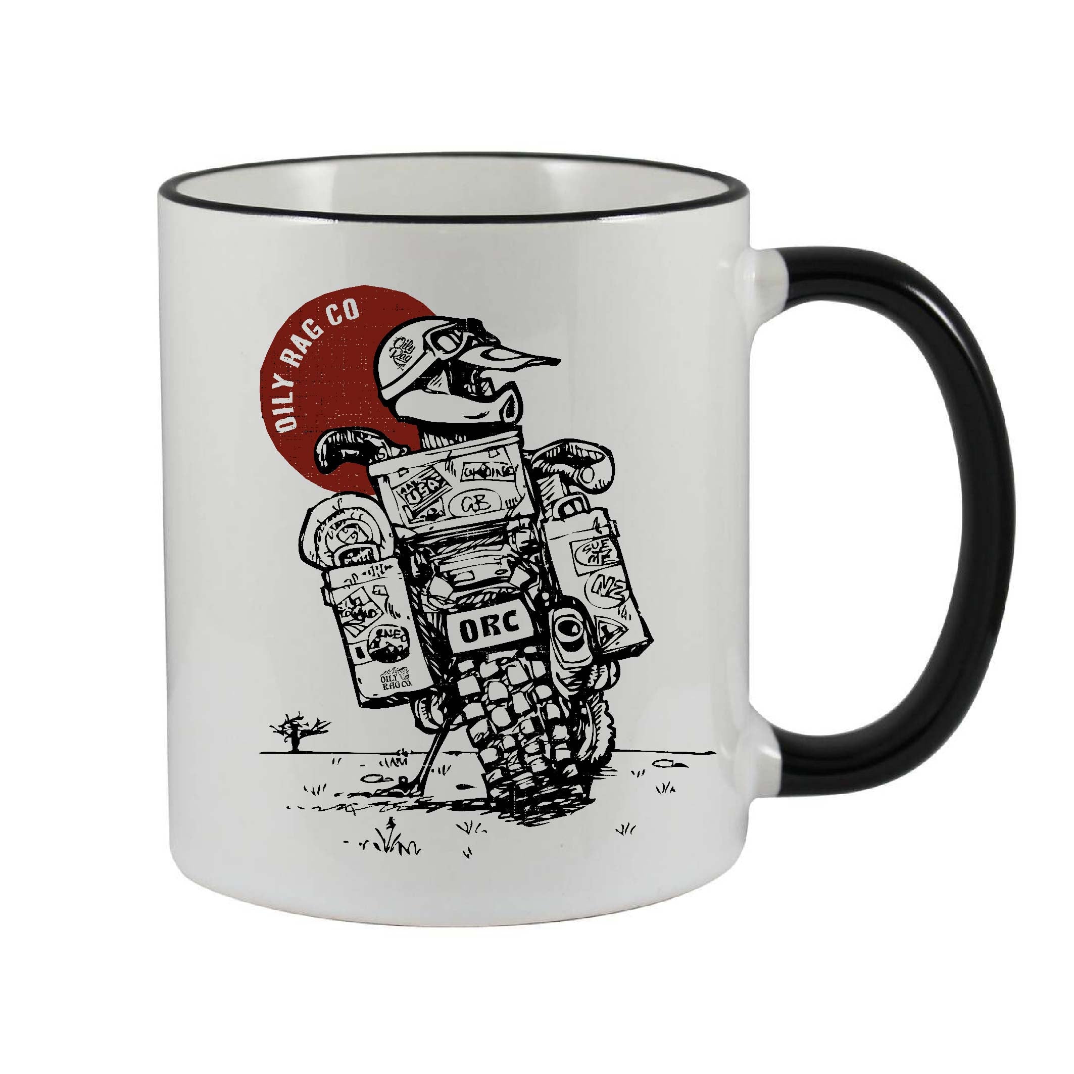 Oily Rag Co Adventure Bike Coffee/Tea Mug + Free coaster | Oily Rag Co