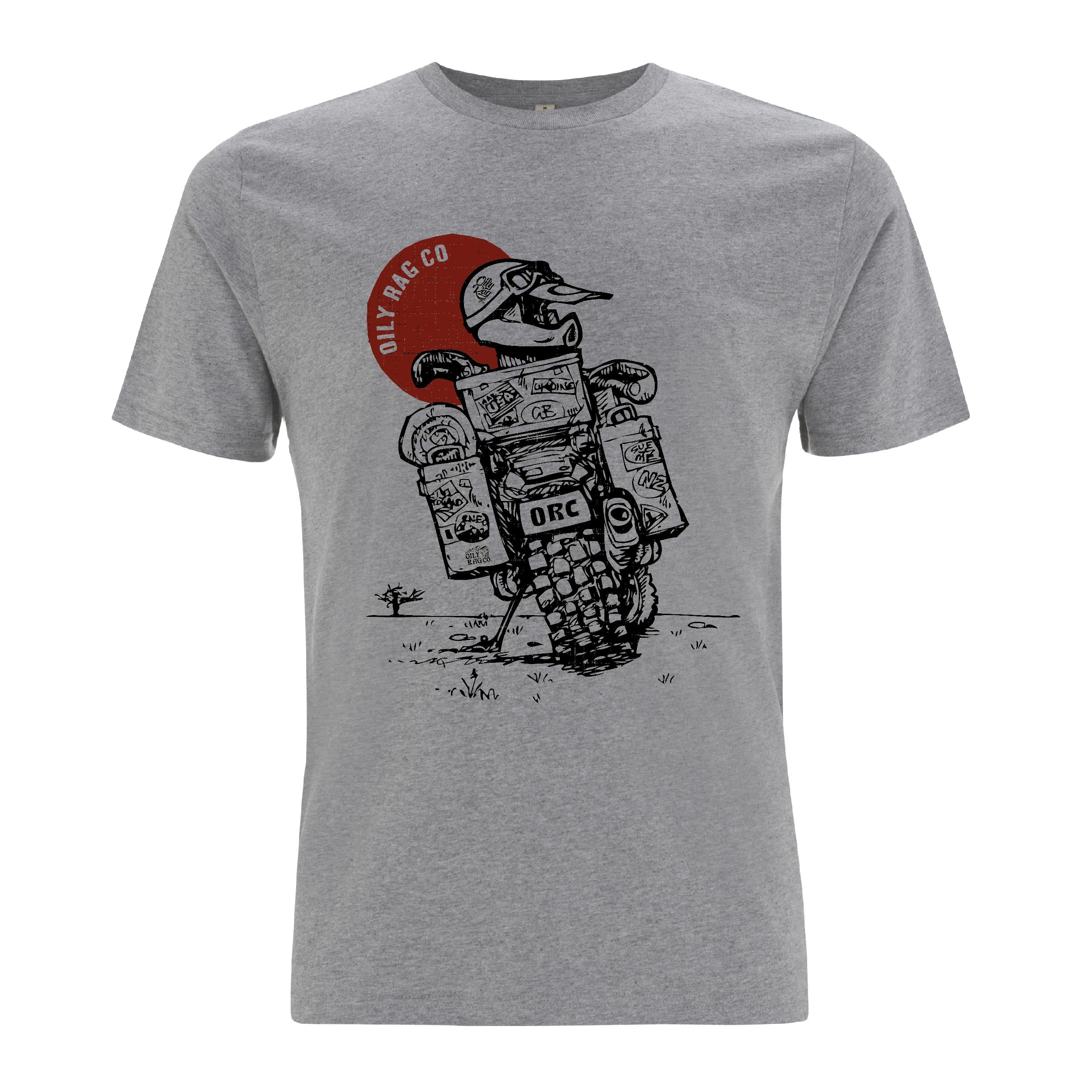 Oily Rag Co Adventure Bike T shirt - Urban style Collection - Grey | Oily Rag Co