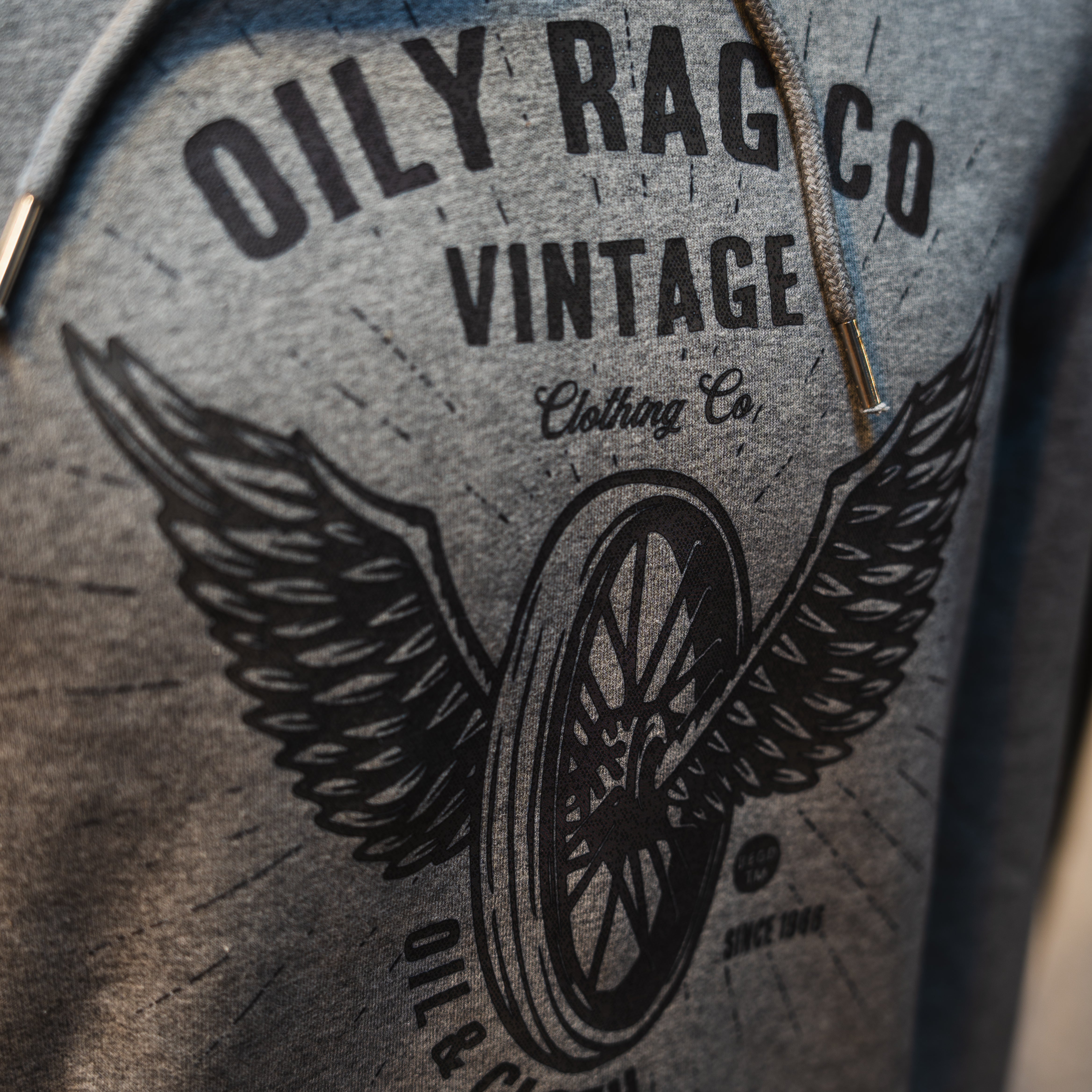 Wing Wheel Hoodie - Grey
