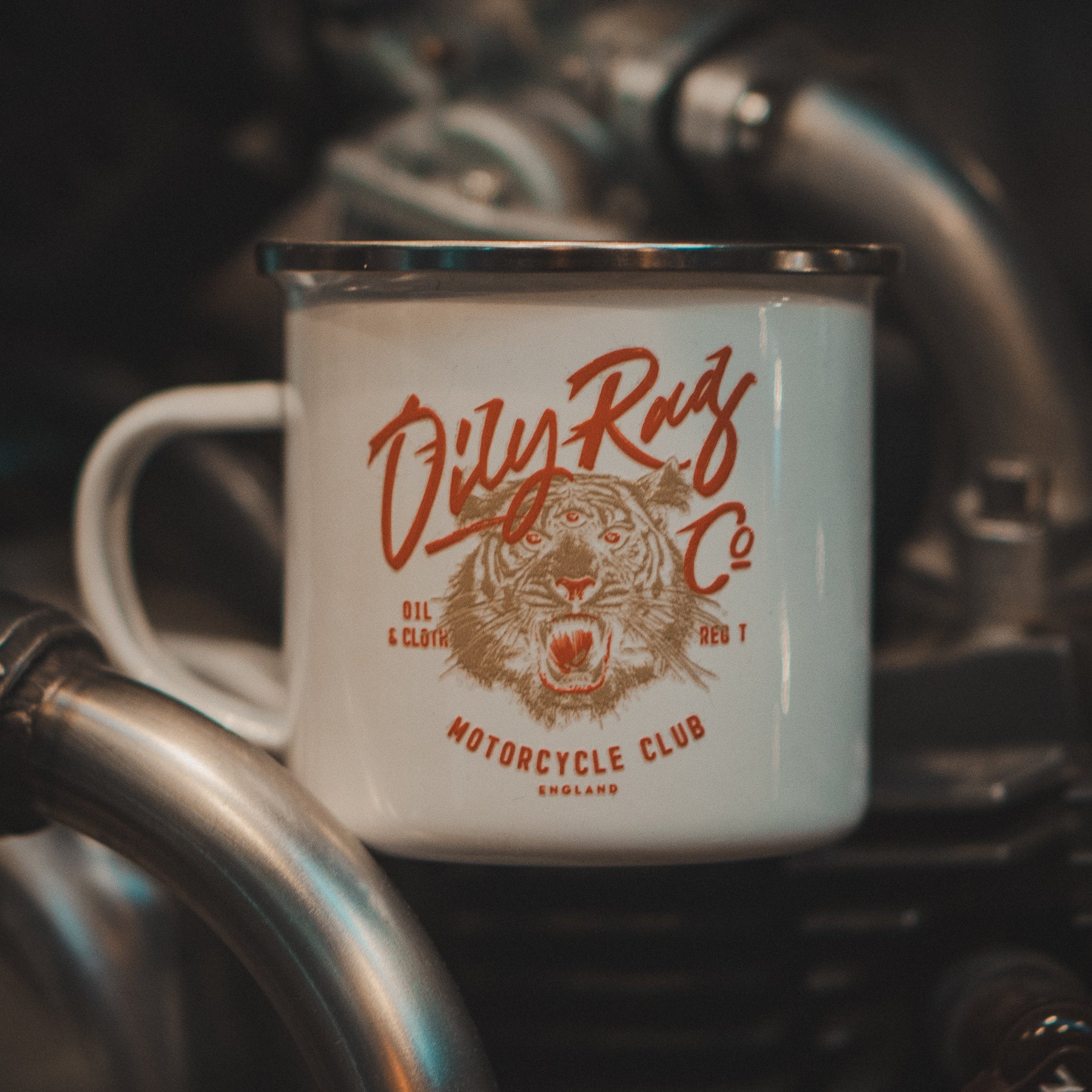 Motorcycles Enamel Mug