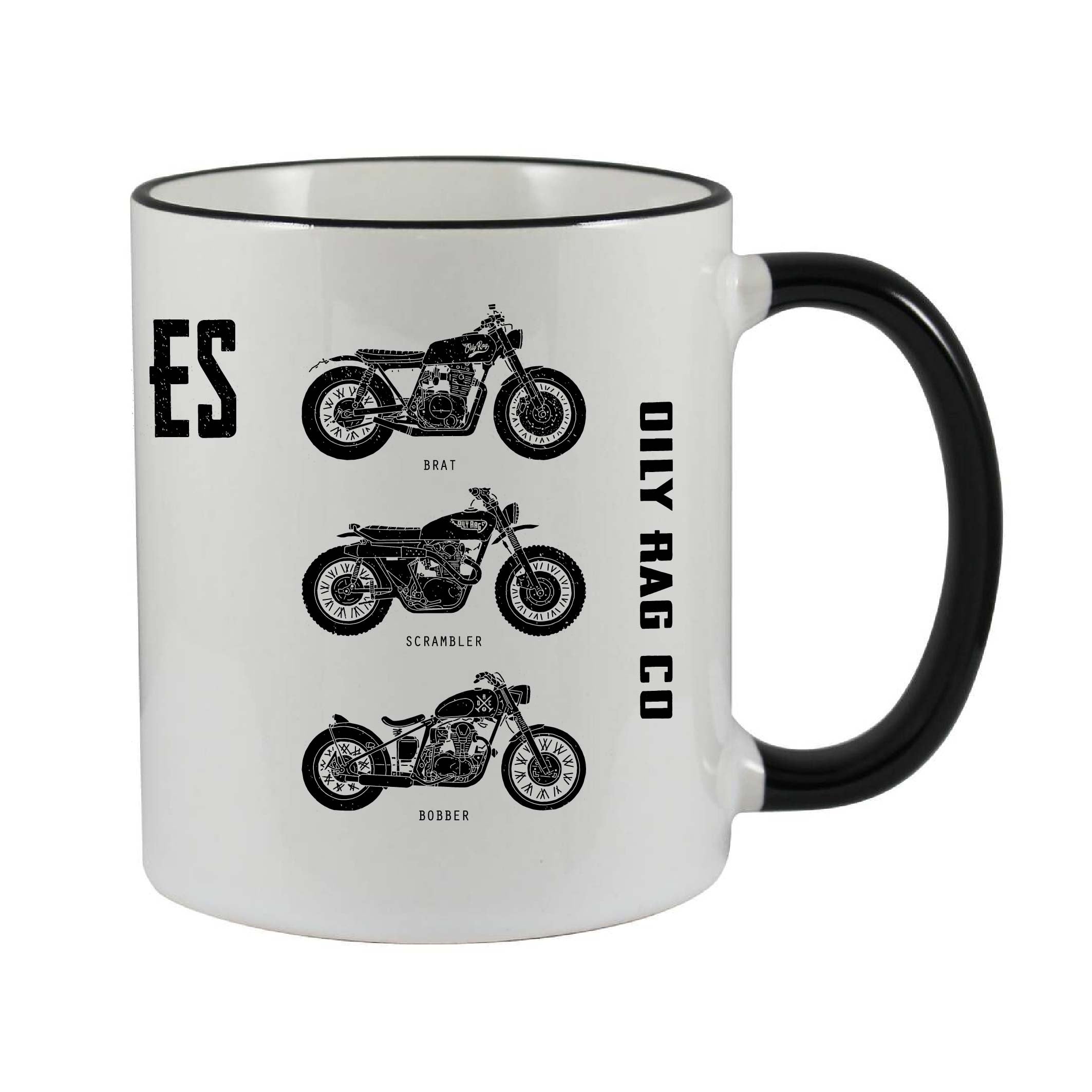 Motorcycles are Cool Mug. Print on 3 sides. + Free coaster