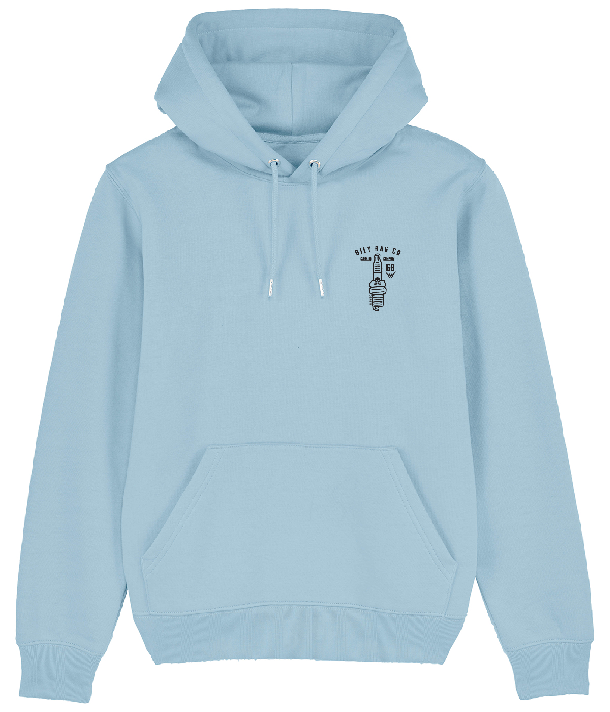 GB Spark Plug Pullover Hoodie - Sky Blue | Oily Rag Co