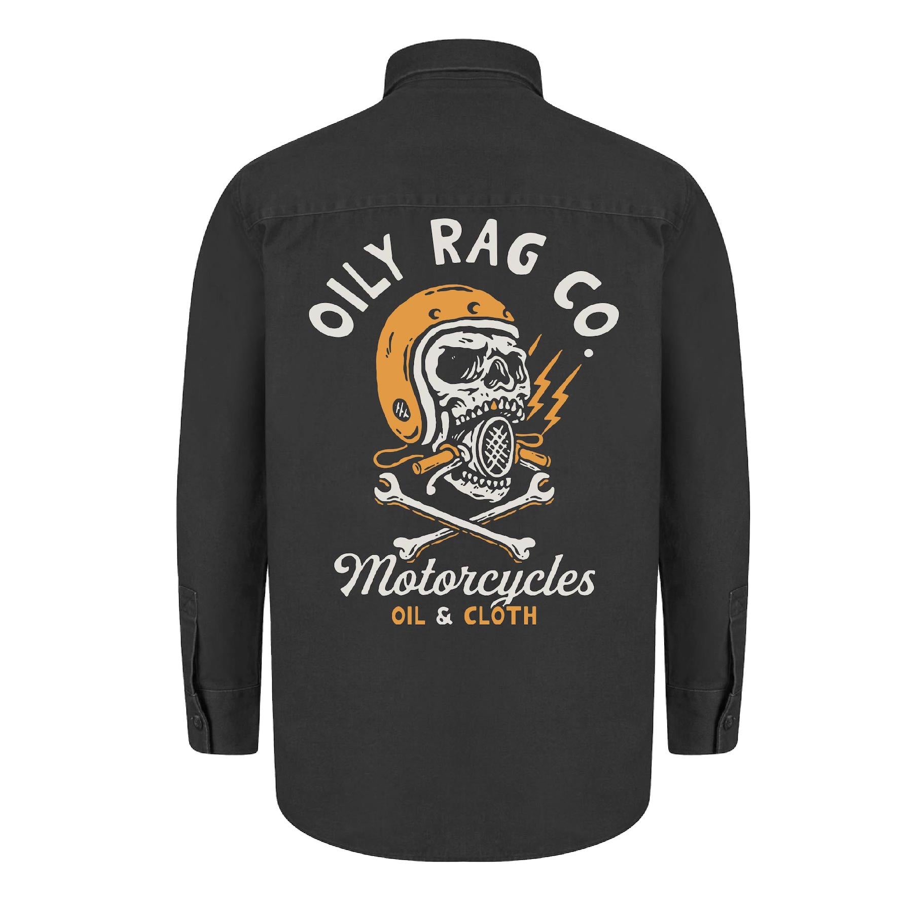 Oily Rag Co Motorcycles Drill Shirt - Black | Oily Rag Co