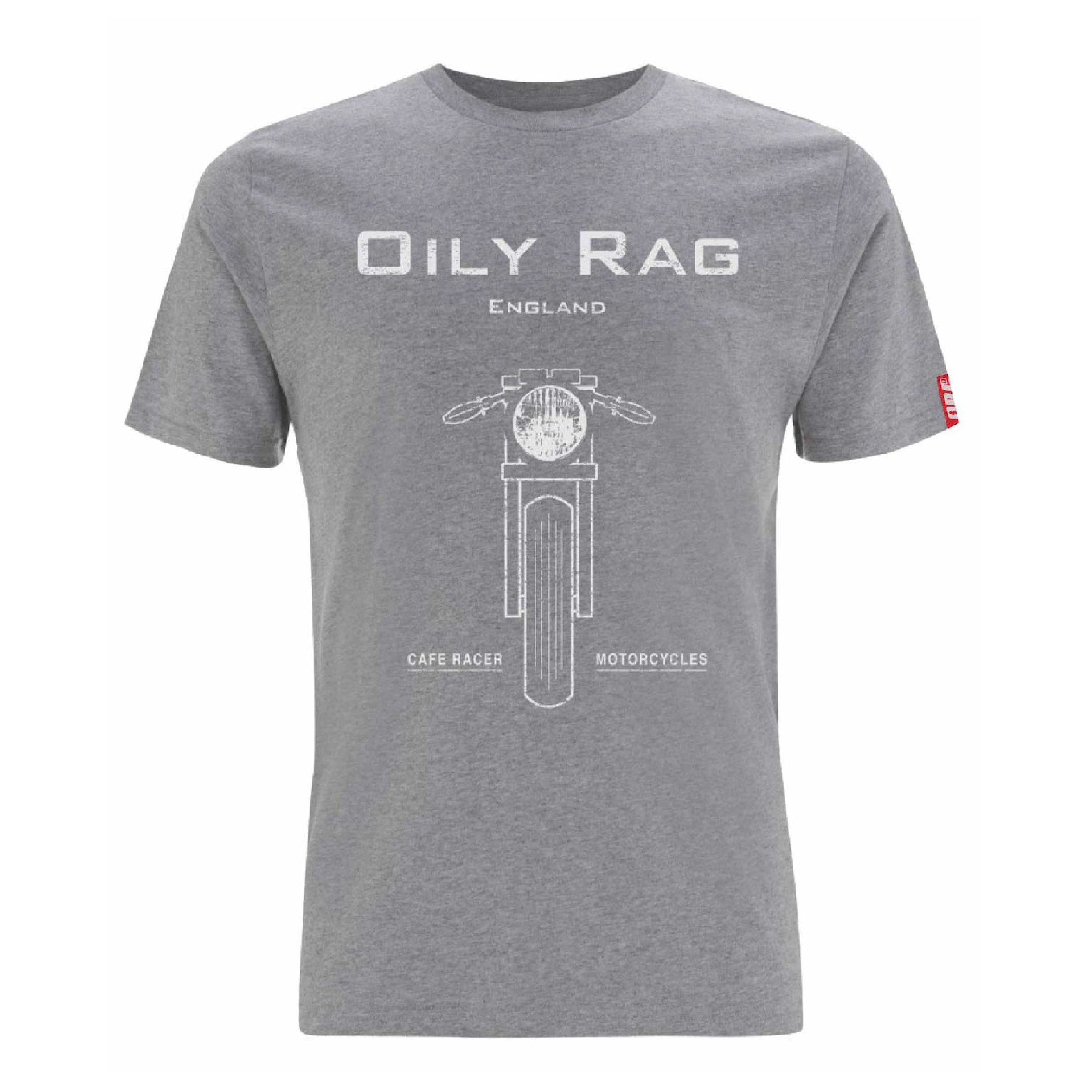 Cafe Racer T-shirt - Grey - Black Label Collection | Oily Rag Co