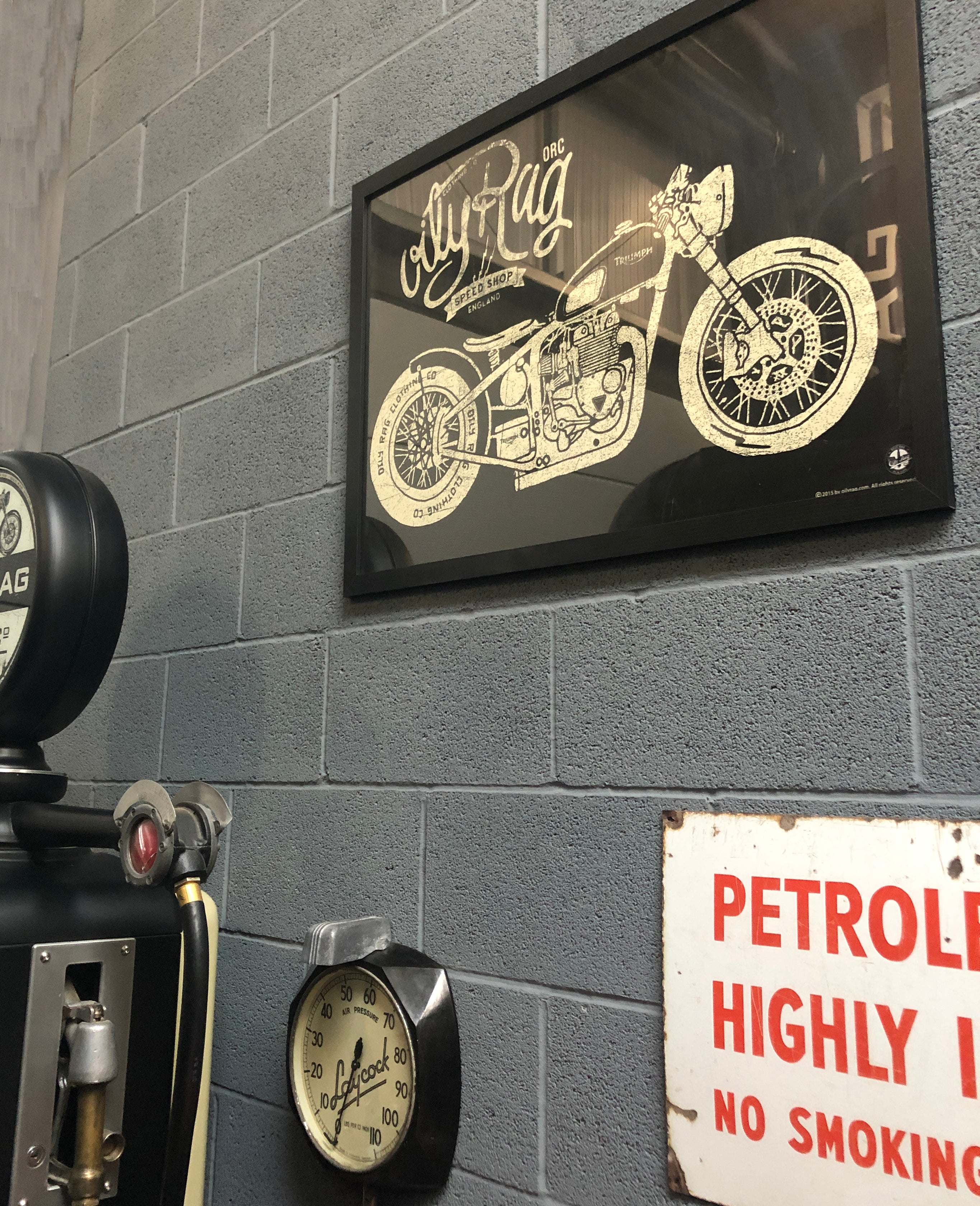 Oily Rag Speed Shop Print - Size A1 841mm x 594mm