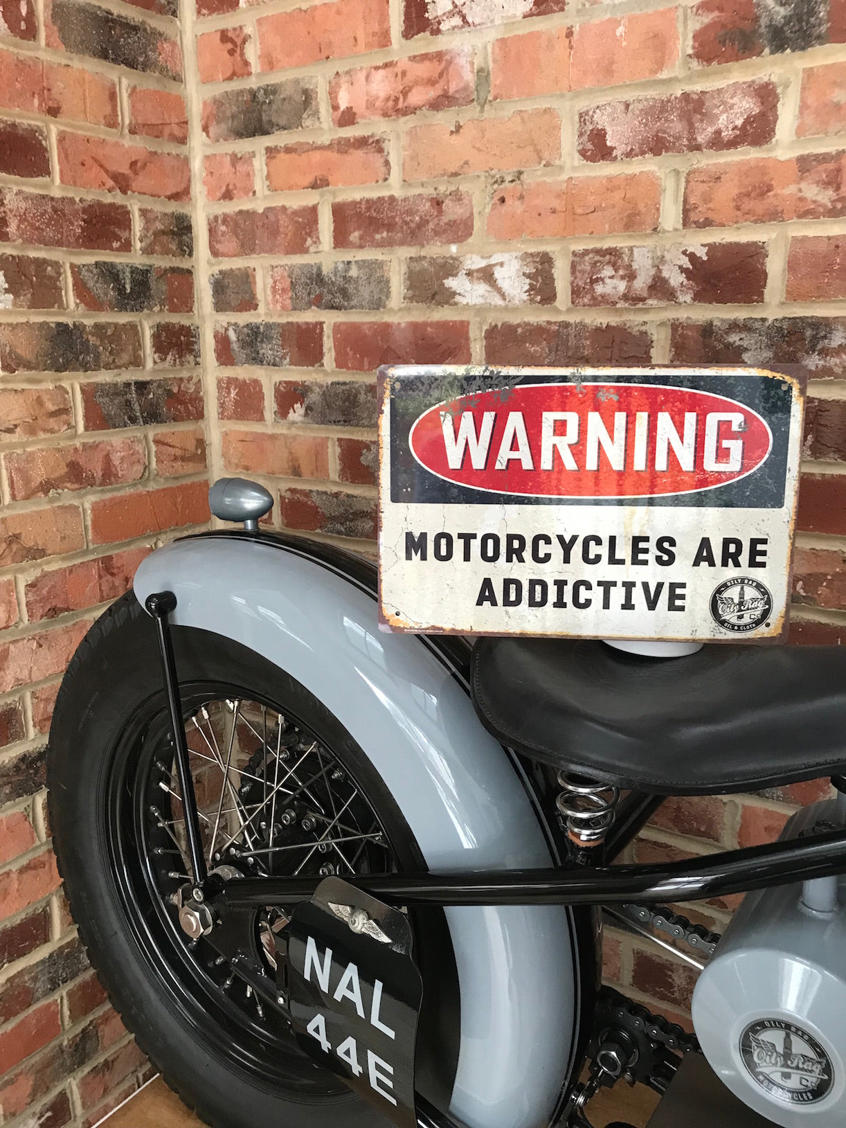 Motorcycles are Addictive Alloy Sign