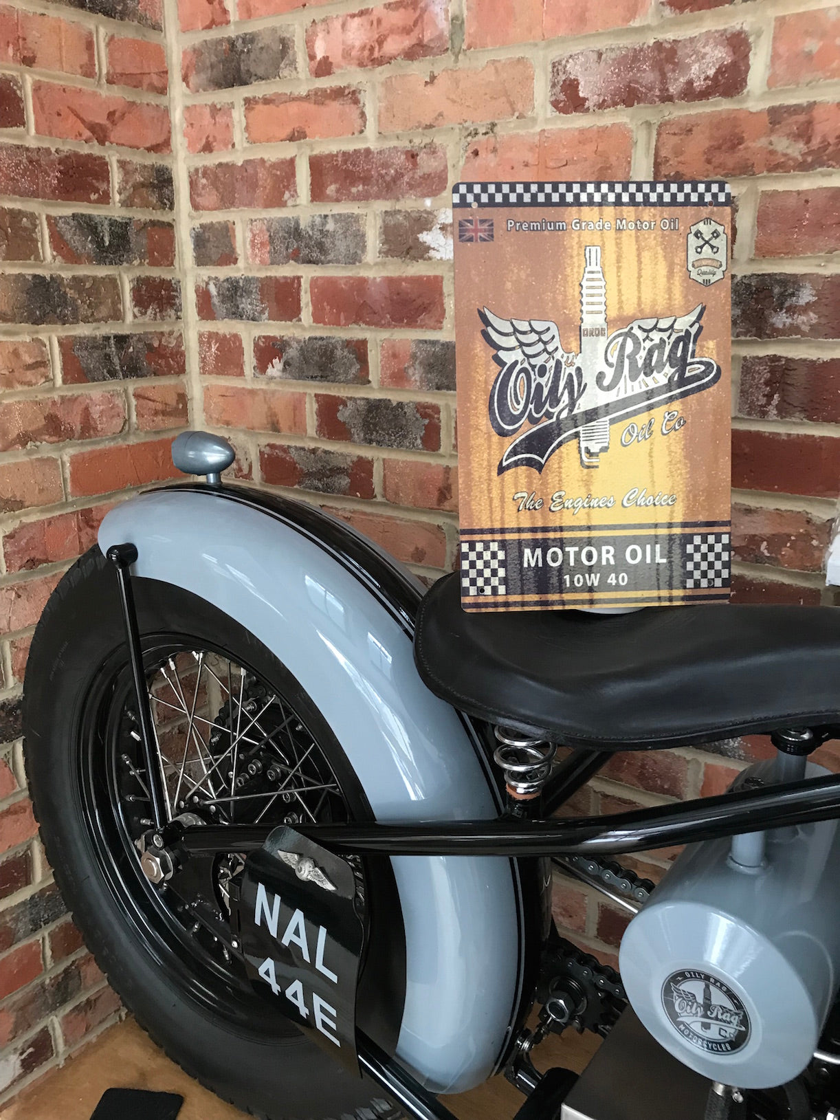 Oily Rag Motor Oil Can Alloy Sign