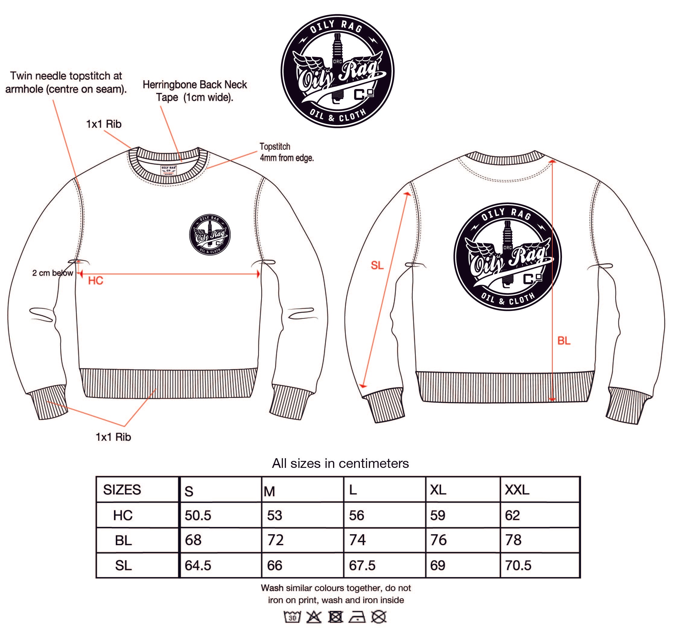 Works Team Crew Neck Sweatshirt - Black