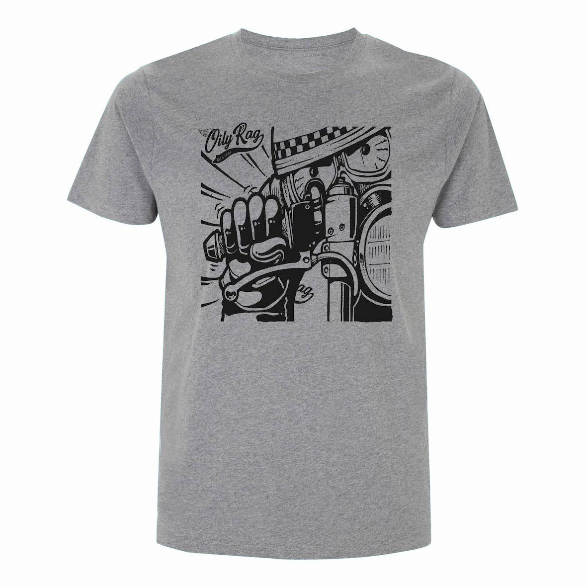 Wide Open Cafe Racer T-shirt - Grey | Oily Rag Co