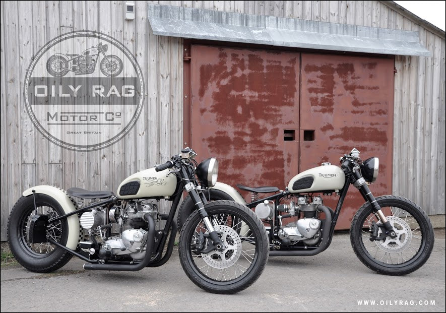 Triumph T100 Bobbers. 1969 and 1968 Triumph Twins.