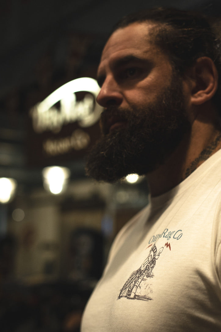 Cotswold Speedway Flat Track T-shirt  - Back Print - Urban Style collection - Off White