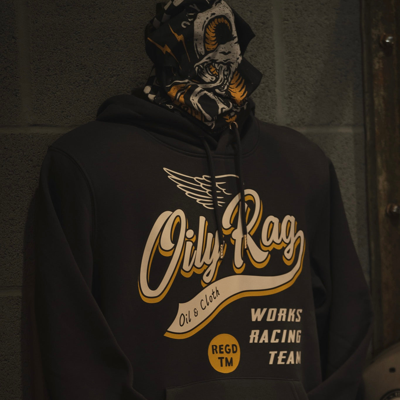 Oily Rag Works Racing Team Pullover Hoodie - Unisex - Slate Blue