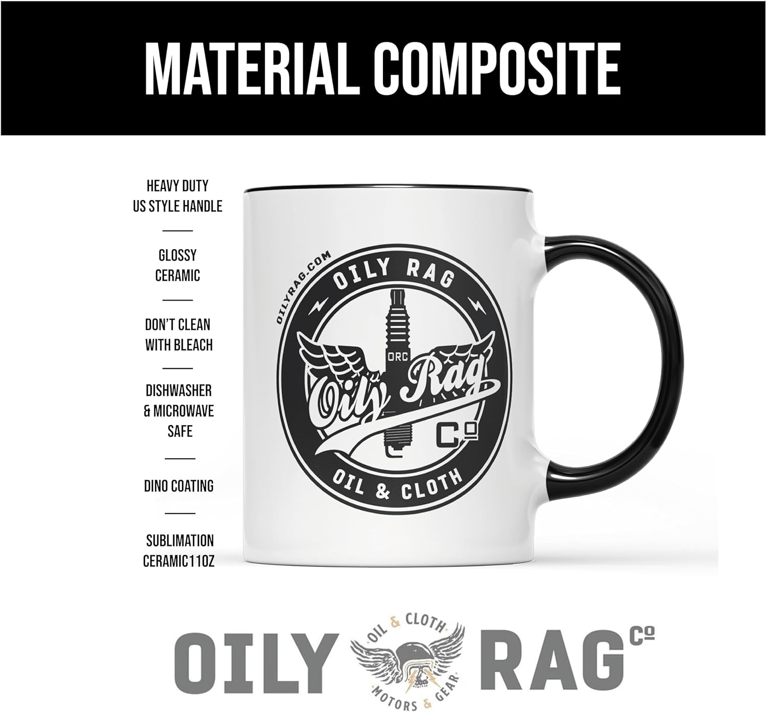 Oily Rag Co House of Speed Coffee/Tea Mug + Free coaster