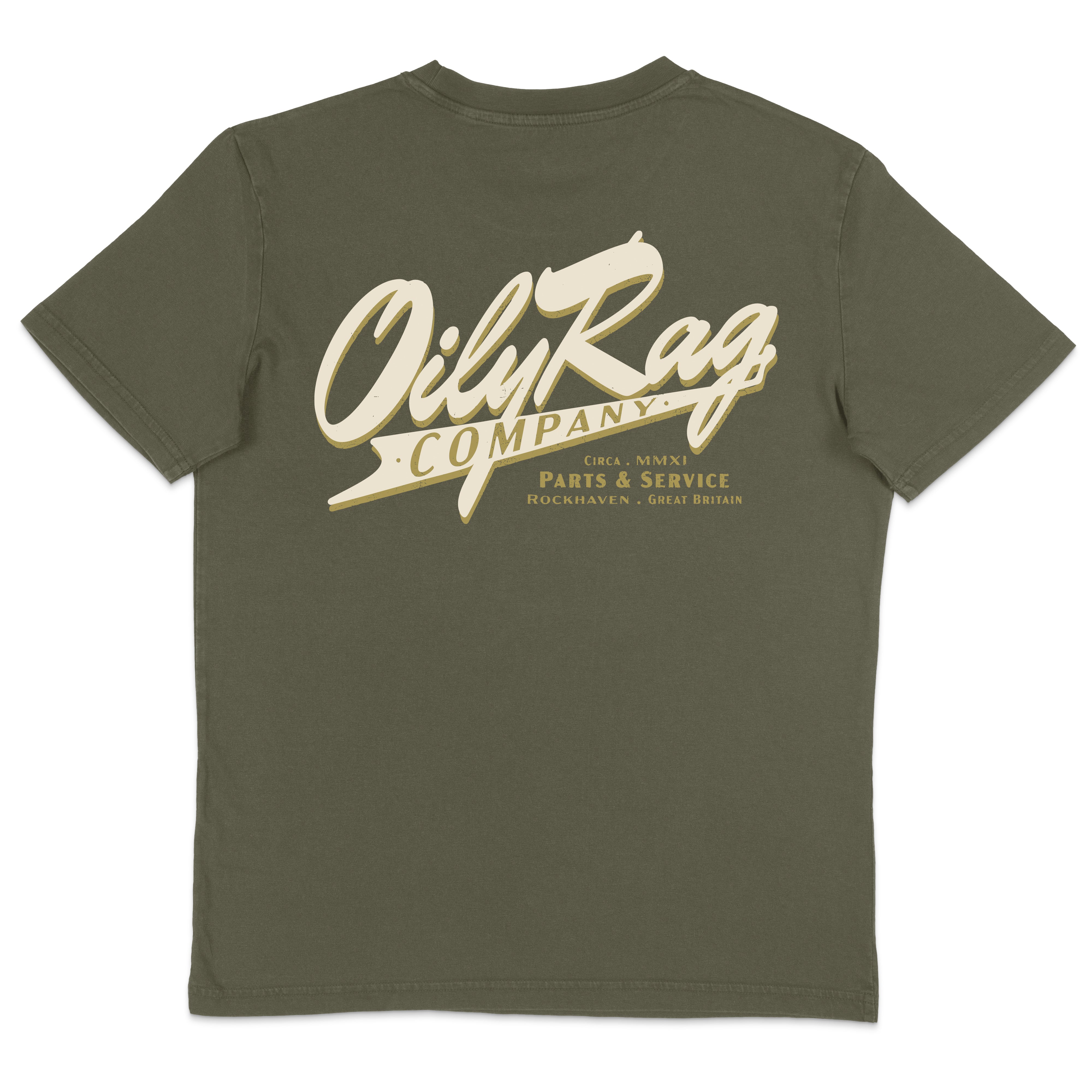 Service Script T-Shirt – Vintage Khaki