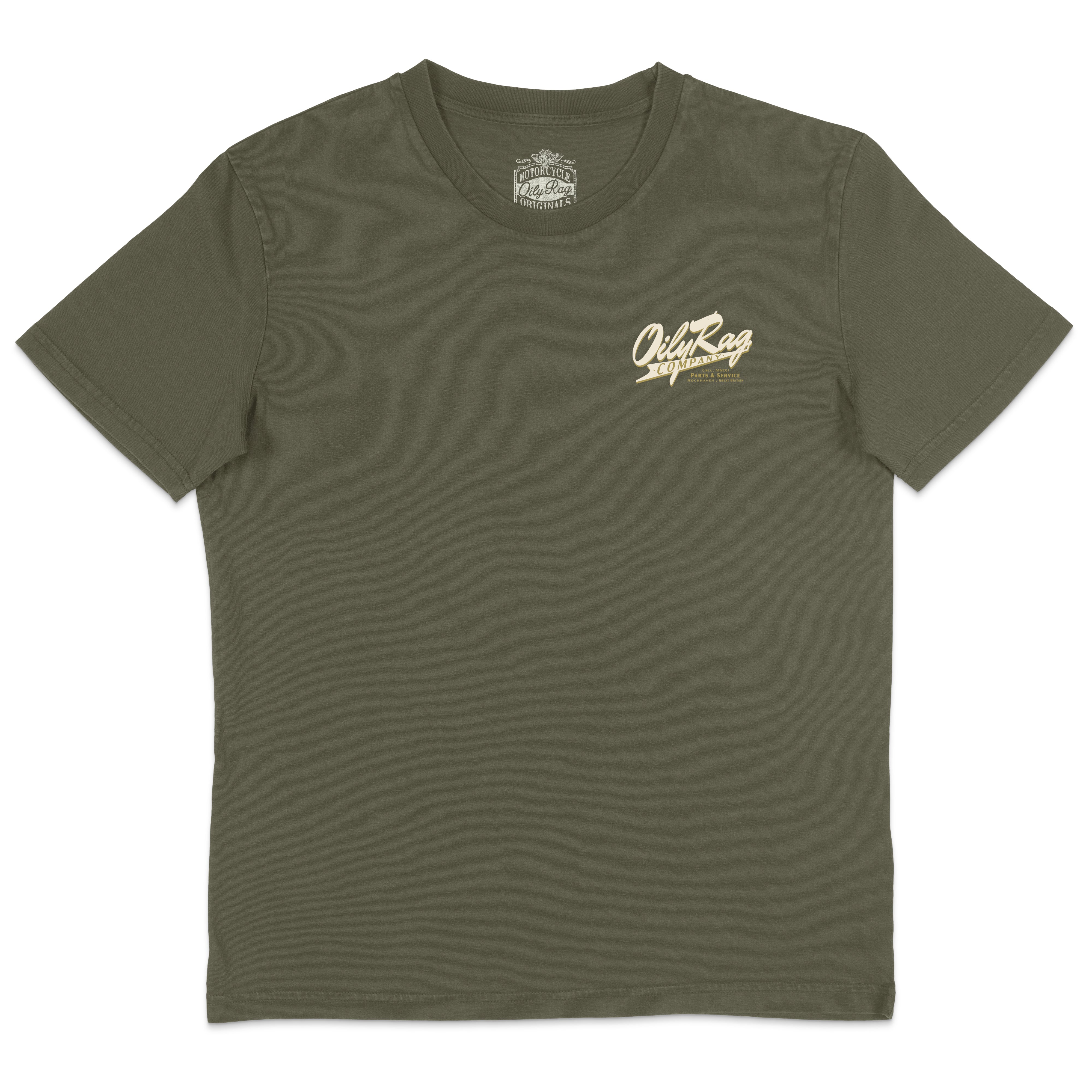 Service Script T-Shirt – Vintage Khaki