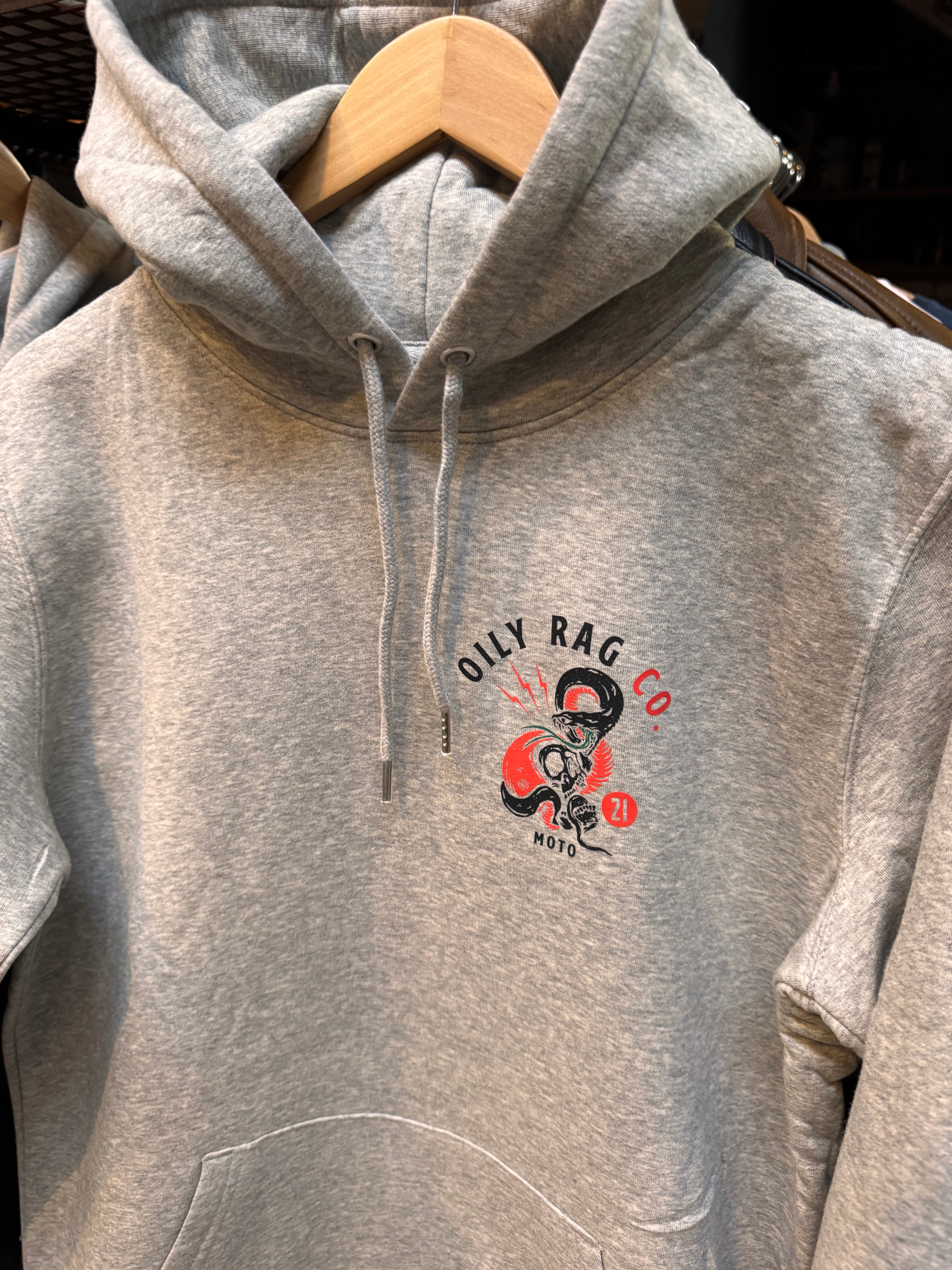 Snake & Skull Hoodie - Grey