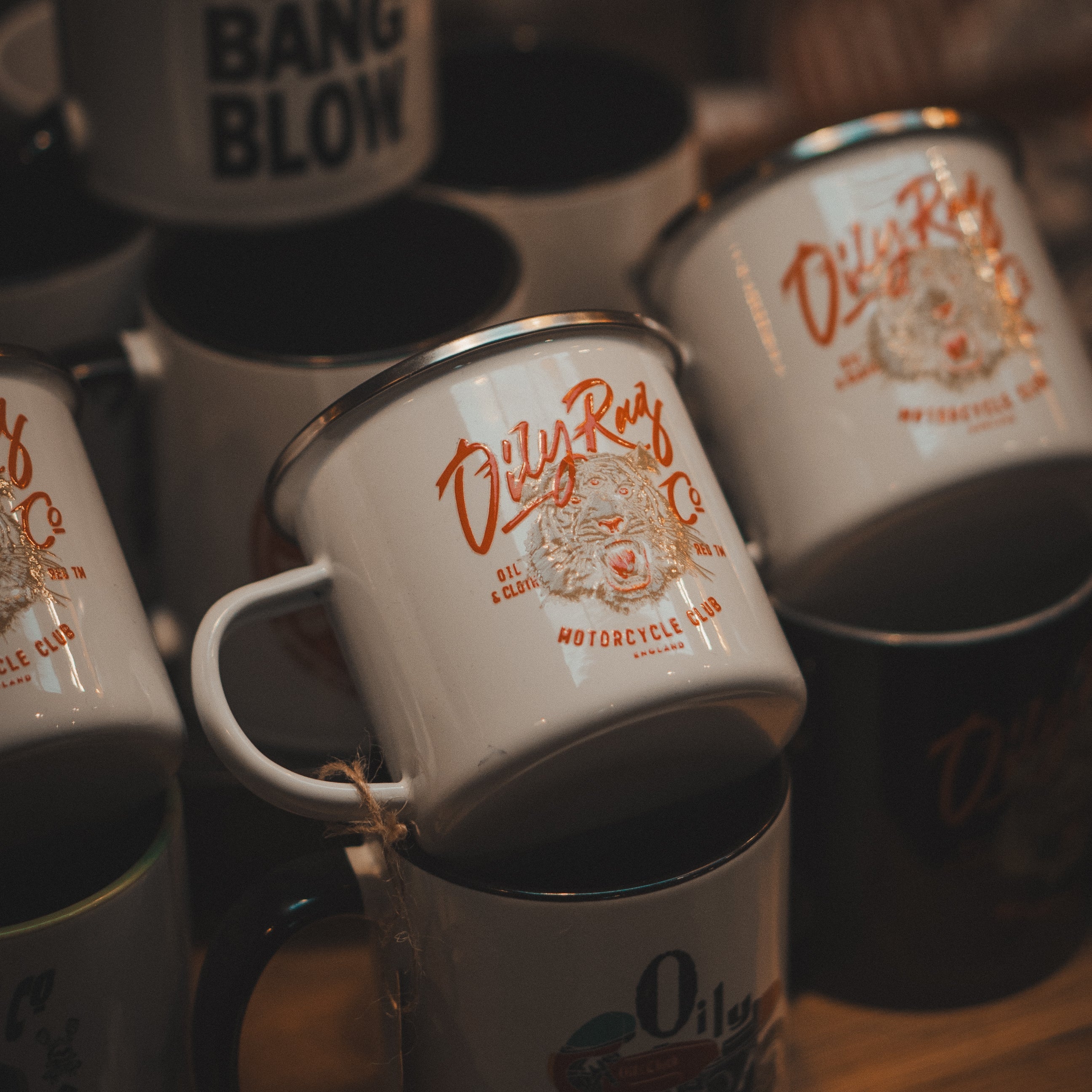 Motorcycles Enamel Mug