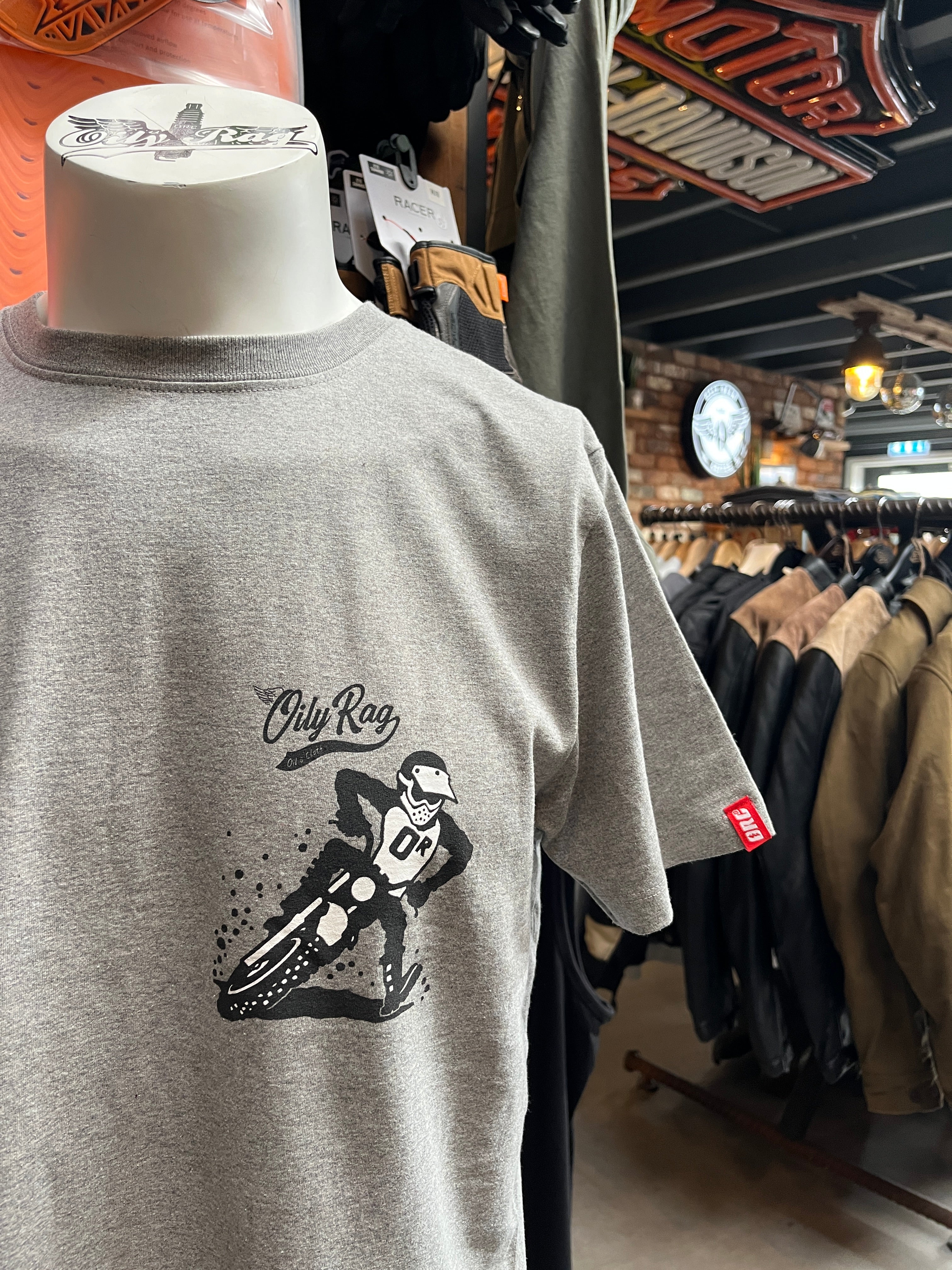 front print tee, biker t-shirt, scrambler, off road