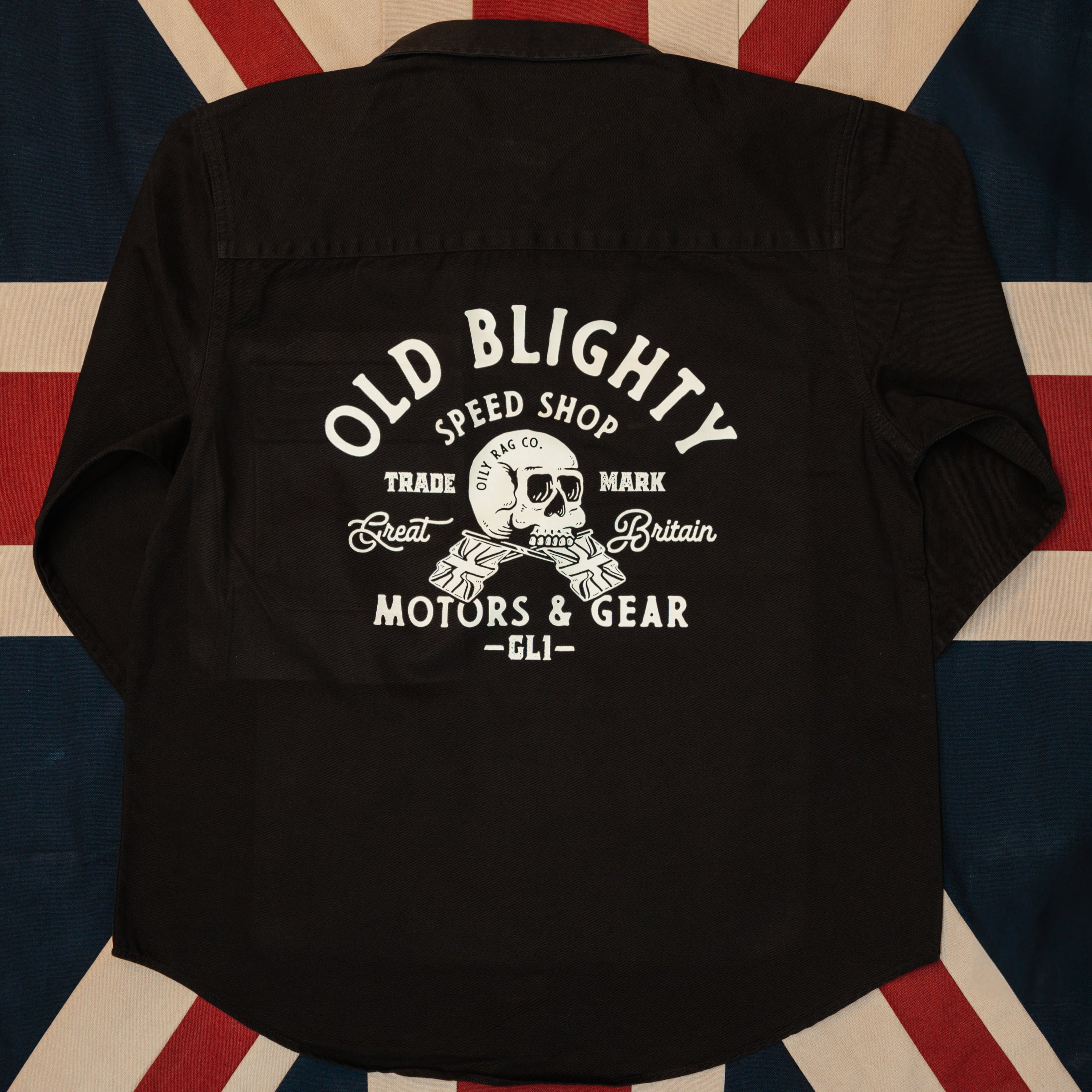 Old Blighty Drill Shirt - Black