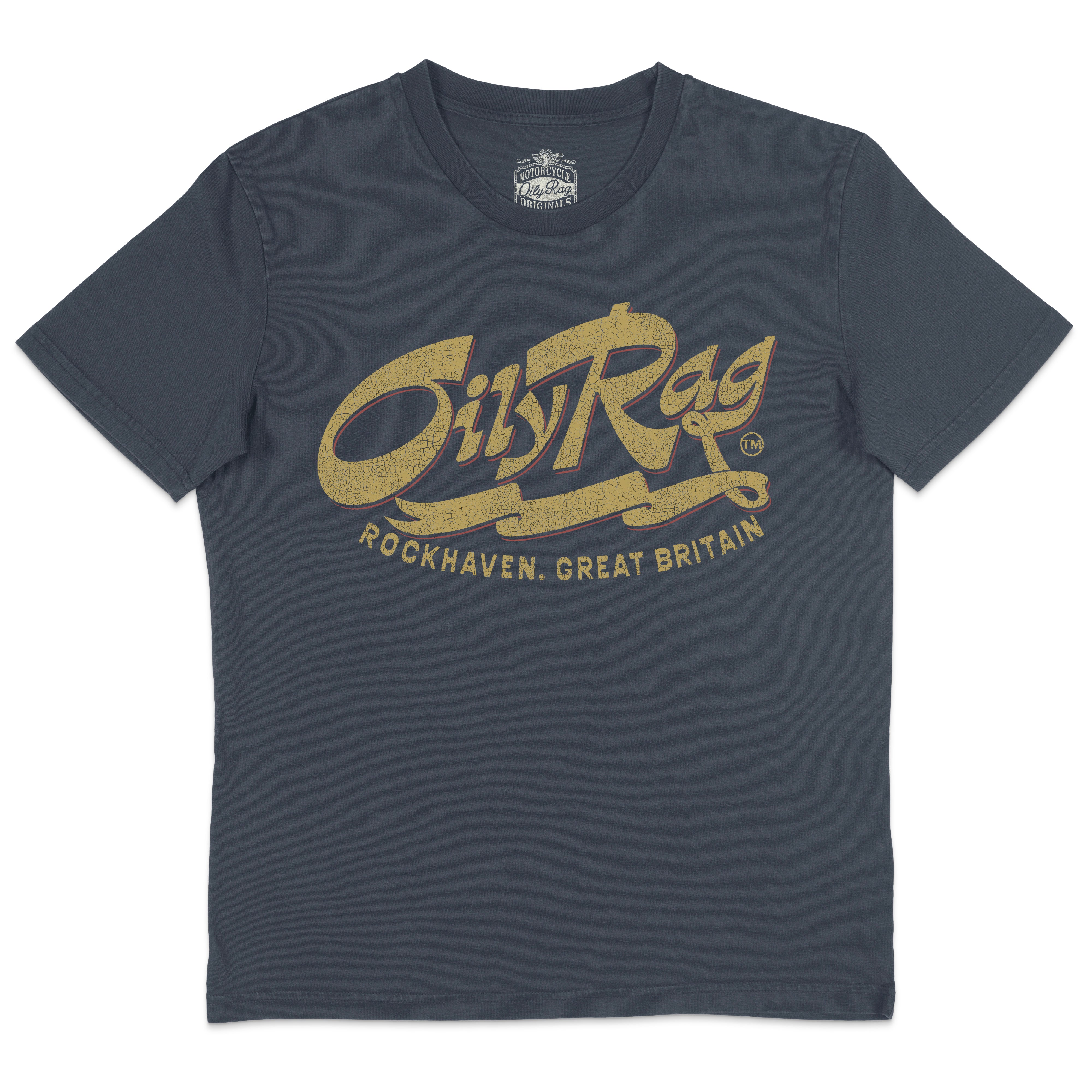 Retro Script T-Shirt – Navy