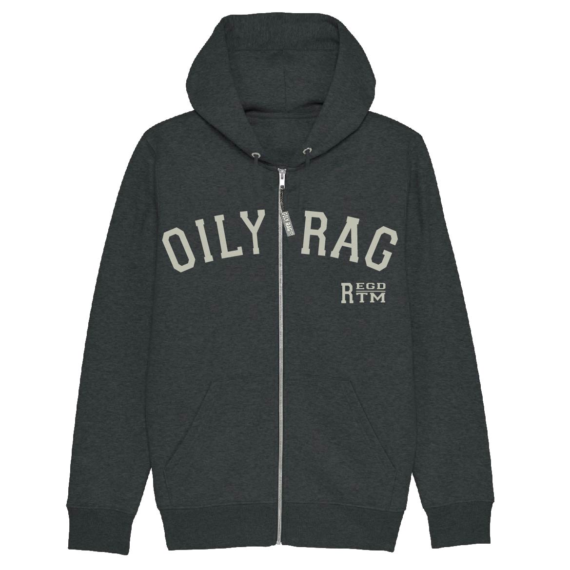 OR Reg TM Zip-Thru Hoodie - Dk Grey Heather | Oily Rag Co
