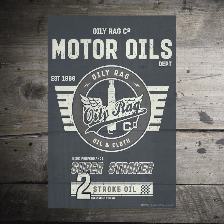 Oily Rag Motor Oil Stroker Alloy Sign | Oily Rag Co