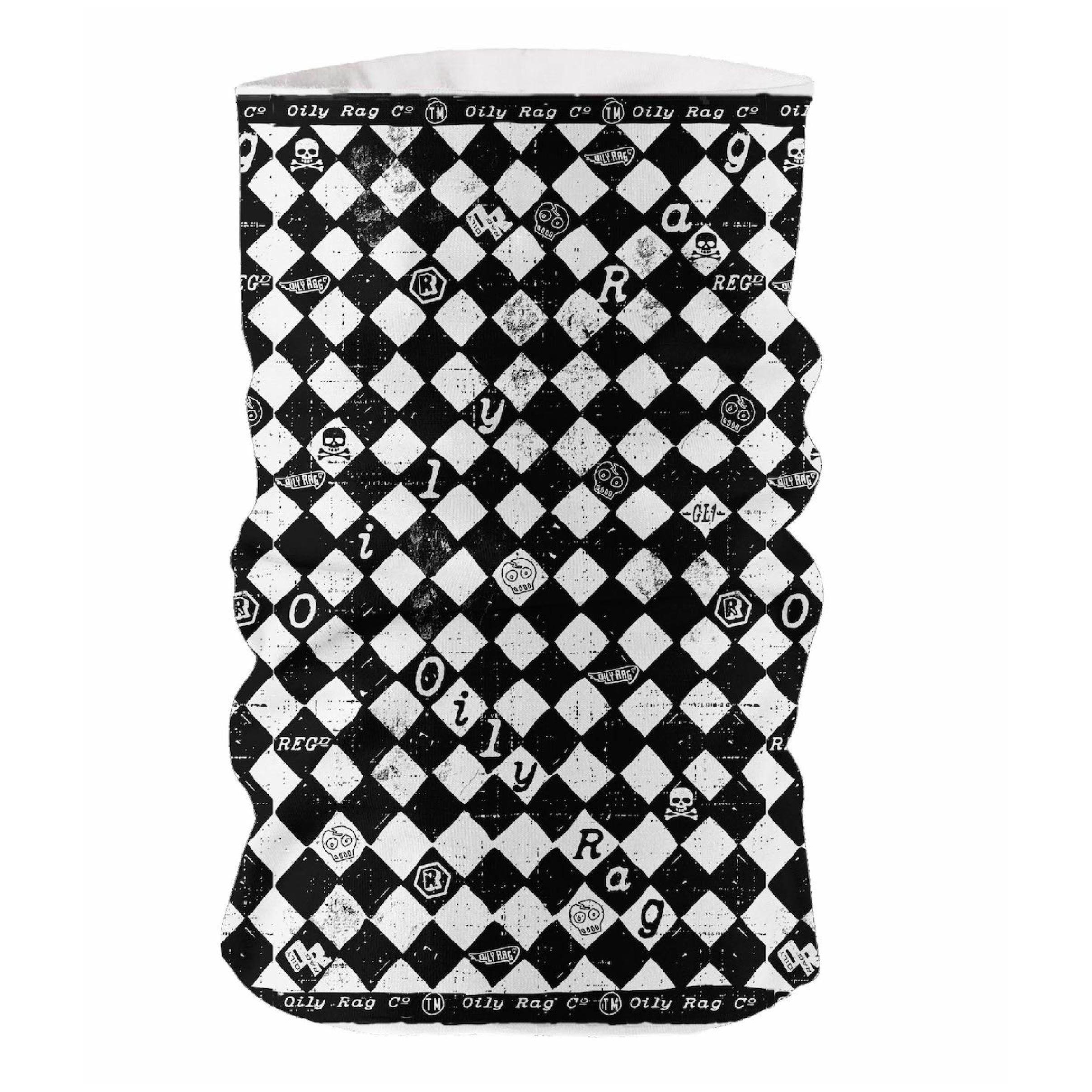 Oily Rag Finish Line TooB - Black/White - Multi-funtional Face Protection. | Oily Rag Co