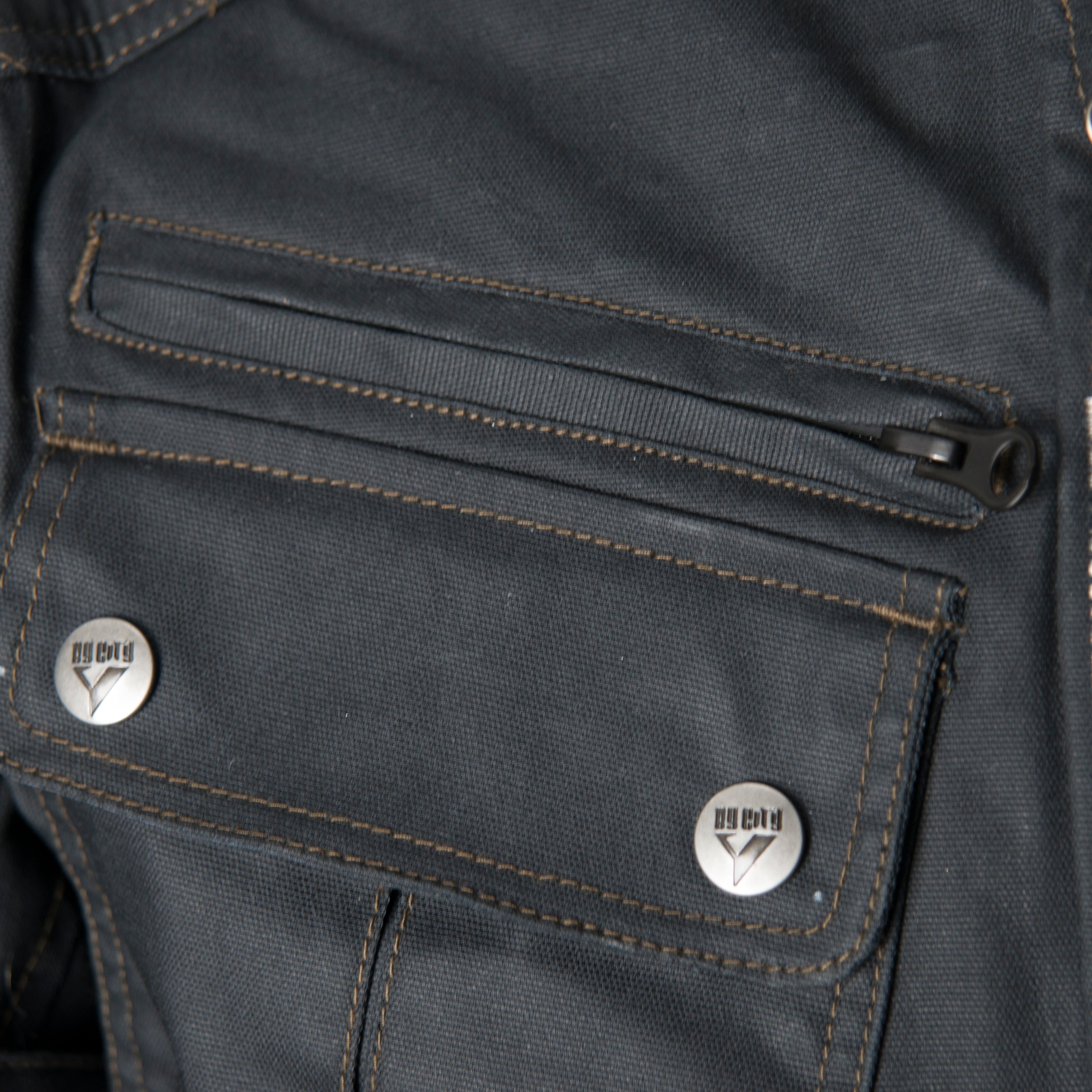 ByCity Mens Belfast Black Waxed Cotton Jacket