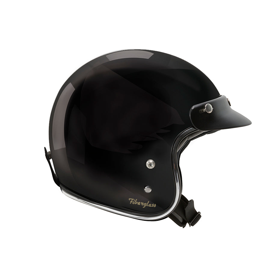 Garibaldi - Gari G02X Open Face Vintage Helmet - Gloss Black