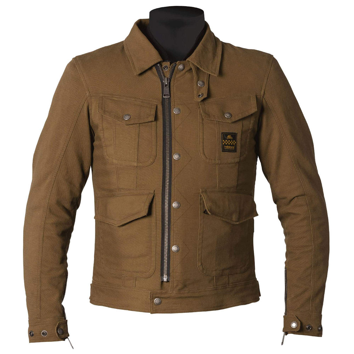 Helstons Yard Armalith Cotton Jacket - Khaki | Oily Rag Co