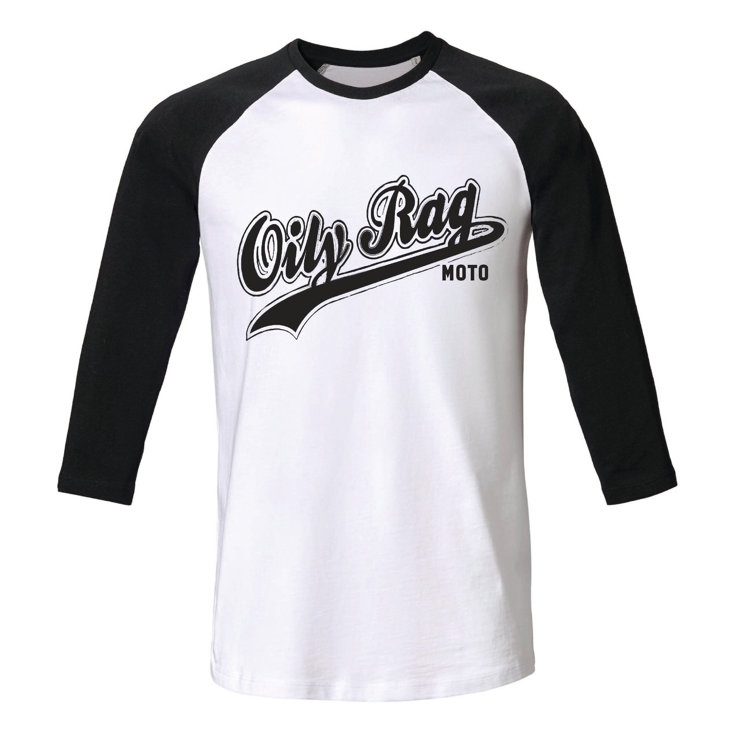 Moto Baseball Top - unisex - White | Oily Rag Co