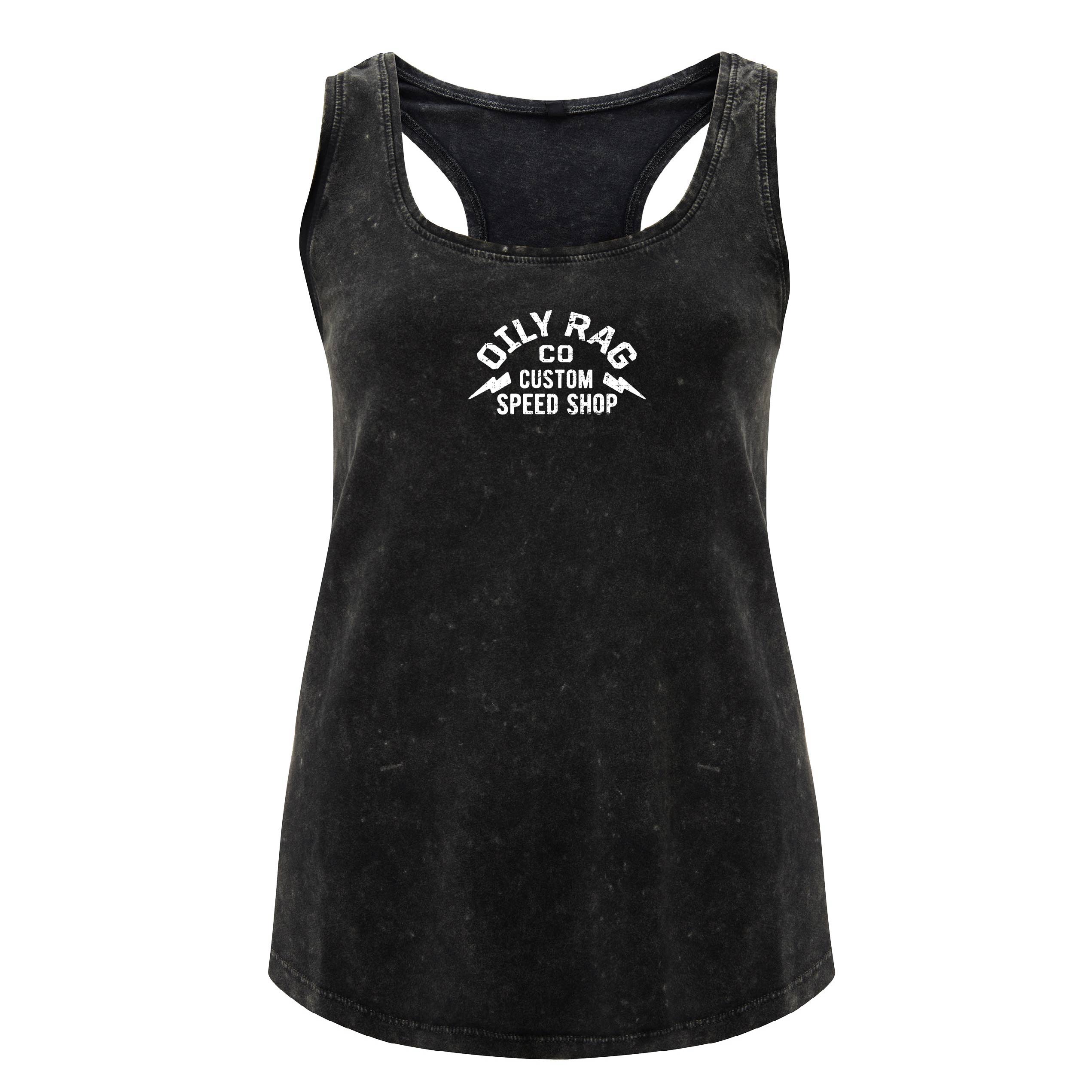 Custom Speed Shop Vest - Acid Wash Black | Oily Rag Co