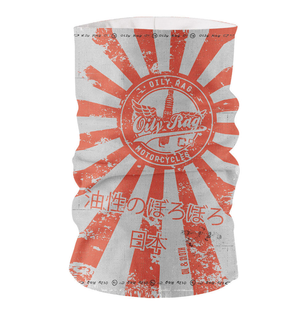Oily Rag Japan TooB - Burnt Red/Grey -  Multi-funtional Face Protection. | Oily Rag Co