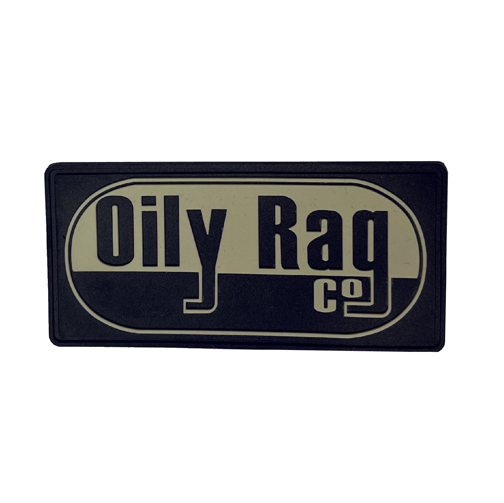 Oil Rag Co. Retro sew on rubber badge | Oily Rag Co