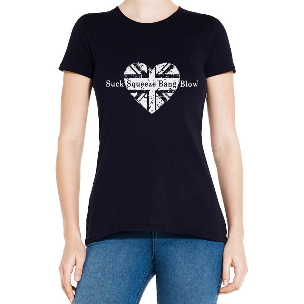 Suck Squeeze Bang Blow Heart T-shirt - Black | Oily Rag Co