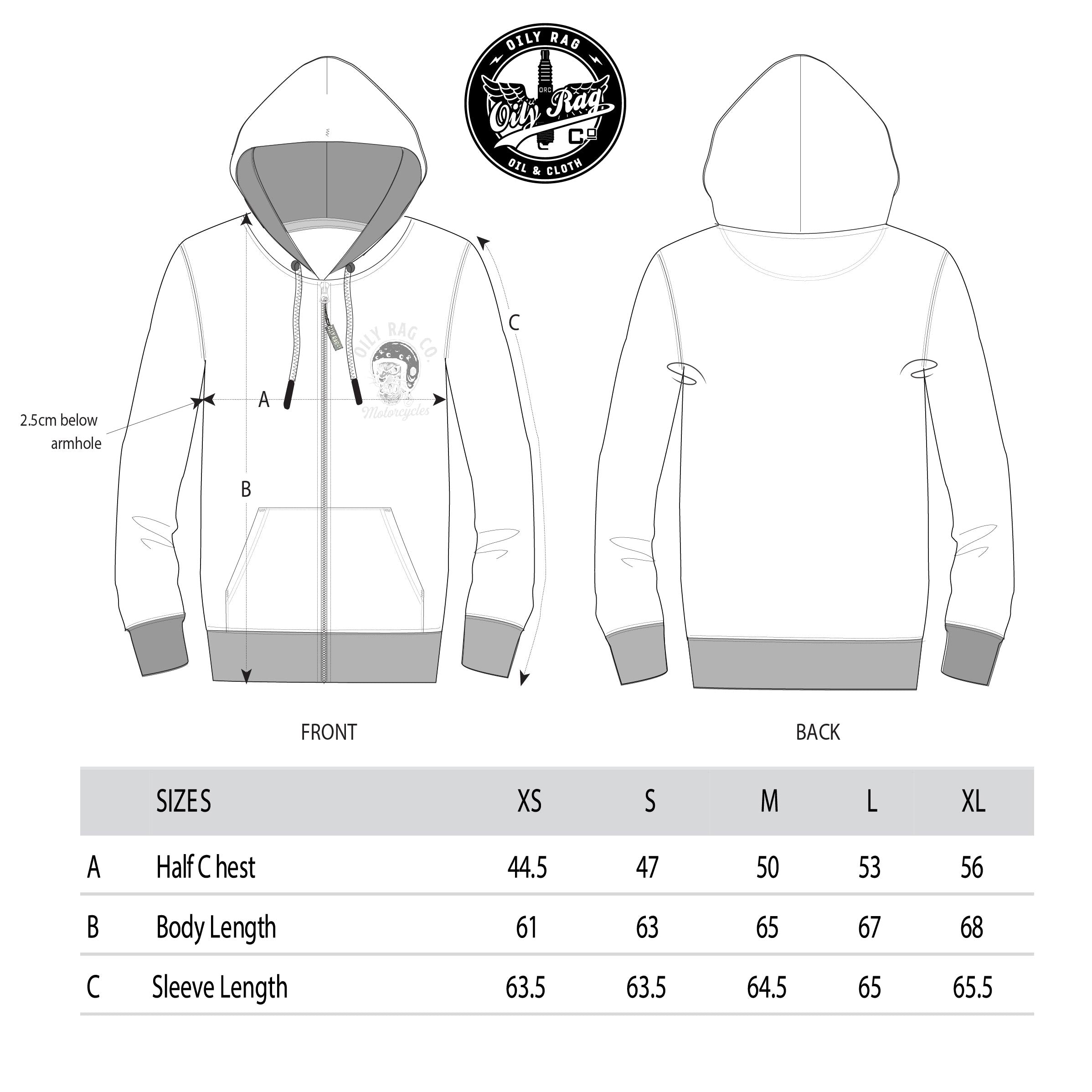 Womens Moto Tiger Zip-Thru Hoodie - Navy Blue