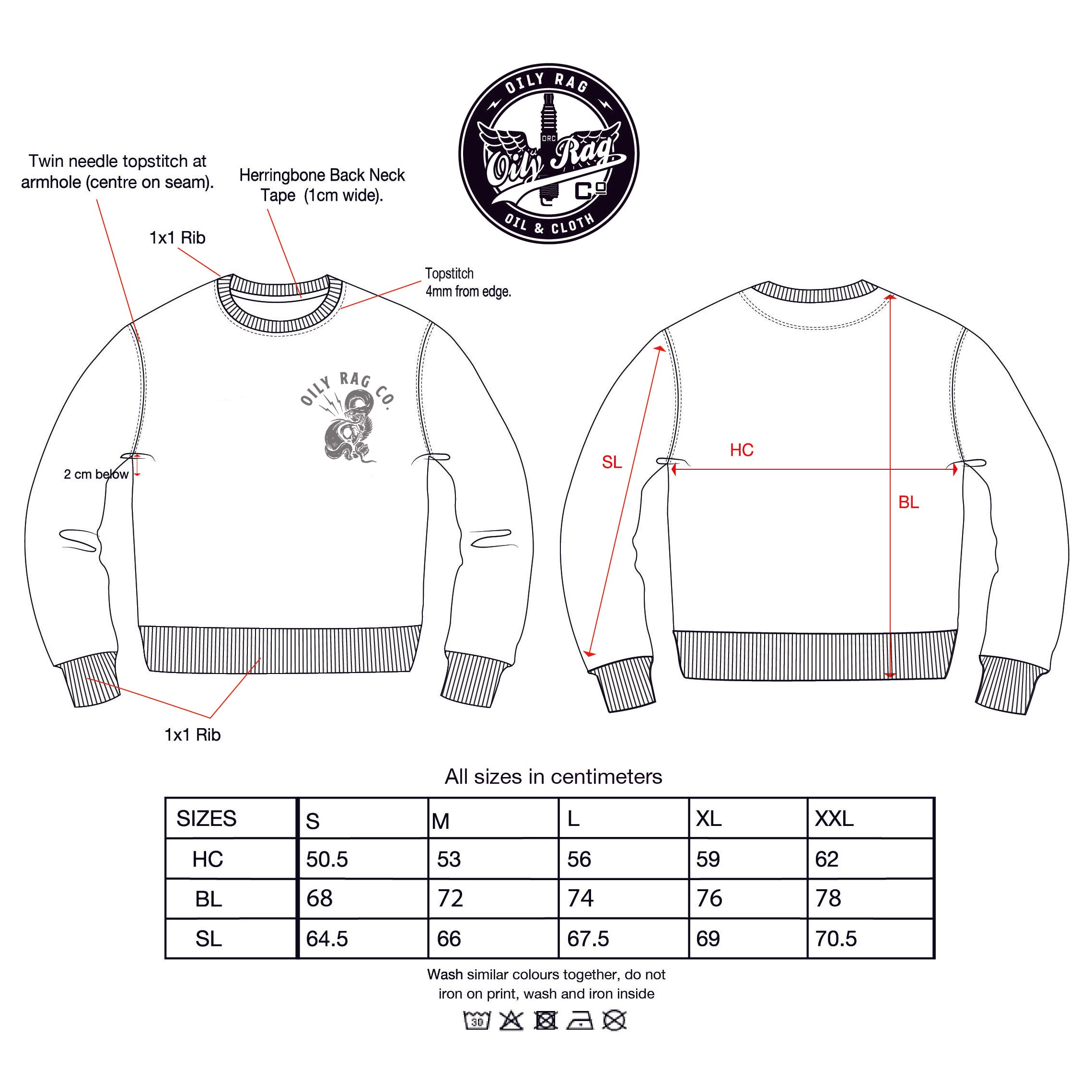 Skull & Snake Crew Neck Sweatshirt - Black