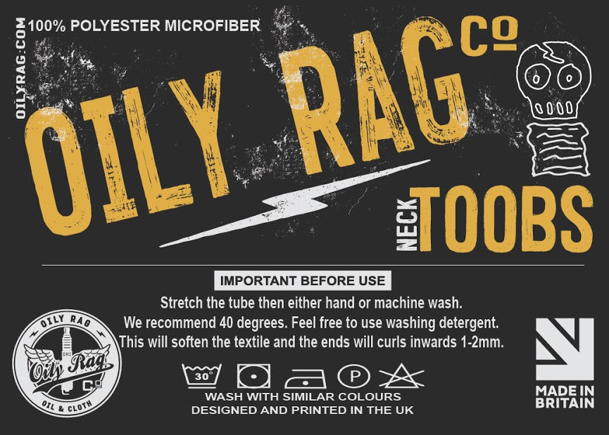 Oily Rag Gothic TooB- Grey/Black - Multi-funtional Face Protection.