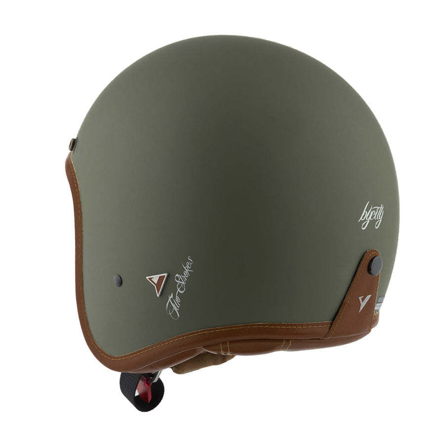 ByCity Two Strokes Open Face Helmet - Matte Green