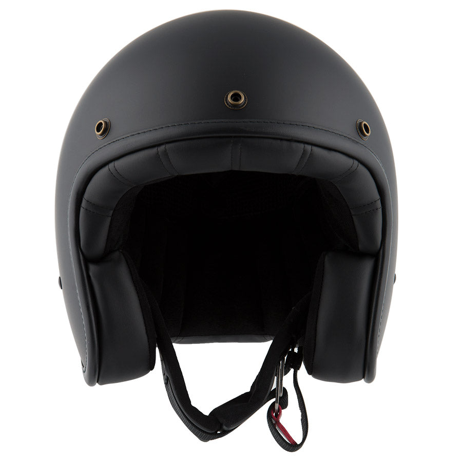ByCity Two Strokes Open Face Helmet - Full Black