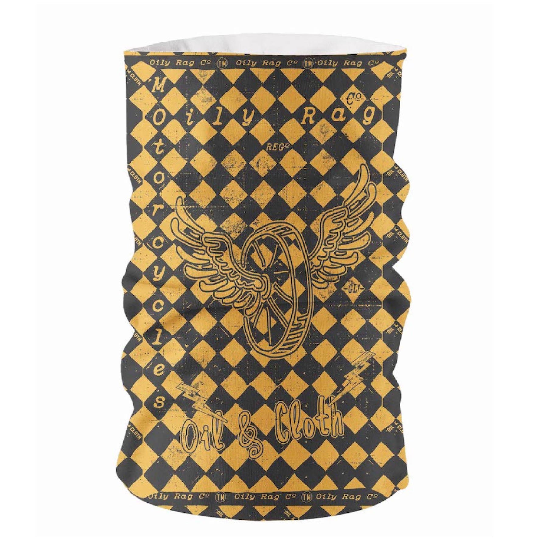 Oily Rag Chequered TooB - Yellow - Multi-funtional Face Protection. | Oily Rag Co